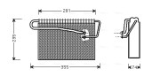 OLV167 Výparník, klimatizace AVA QUALITY COOLING