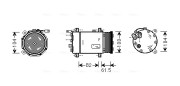 VNK167 Kompresor, klimatizace AVA QUALITY COOLING