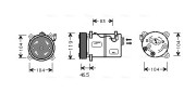 VOK095 Kompresor, klimatizace AVA QUALITY COOLING