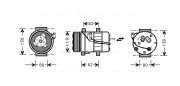 VOK054 Kompresor, klimatizace AVA QUALITY COOLING