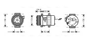 VOK113 Kompresor, klimatizace AVA QUALITY COOLING