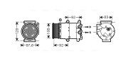 VOK184 Kompresor, klimatizace AVA QUALITY COOLING