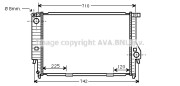 BW2159 Chladič, chlazení motoru AVA QUALITY COOLING