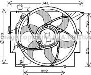 BW7515 Větrák, chlazení motoru AVA QUALITY COOLING