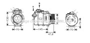 BWAK331 Kompresor, klimatizace AVA QUALITY COOLING