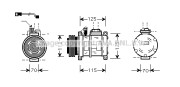 BWK066 Kompresor, klimatizace AVA QUALITY COOLING