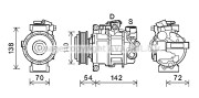 BWK495 Kompresor, klimatizace AVA QUALITY COOLING