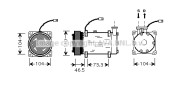 CNK030 Kompresor, klimatizace AVA QUALITY COOLING