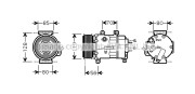 CNK250 Kompresor, klimatizace AVA QUALITY COOLING