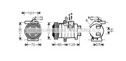 CRAK132 Kompresor, klimatizace AVA QUALITY COOLING