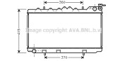 DN2096 Chladič, chlazení motoru AVA QUALITY COOLING