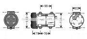 FDAK283 Kompresor, klimatizace AVA QUALITY COOLING