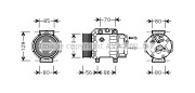 FDK378 Kompresor, klimatizace AVA QUALITY COOLING