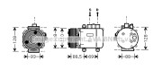 FDK420 Kompresor, klimatizace AVA QUALITY COOLING