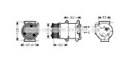 FDK430 Kompresor, klimatizace AVA QUALITY COOLING