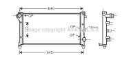FT2362 Chladič, chlazení motoru AVA QUALITY COOLING