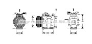 FTK049 Kompresor, klimatizace AVA QUALITY COOLING