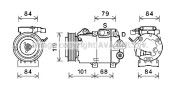 HYAK374 Kompresor, klimatizace AVA QUALITY COOLING