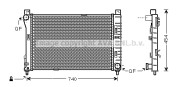 MS2378 Chladič, chlazení motoru AVA QUALITY COOLING