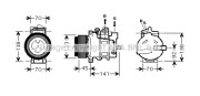 MSK428 Kompresor, klimatizace AVA QUALITY COOLING