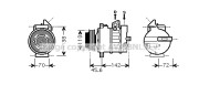 MSK438 Kompresor, klimatizace AVA QUALITY COOLING