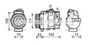 MSK614 Kompresor, klimatizace AVA QUALITY COOLING