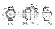 MSK639 Kompresor, klimatizace AVA QUALITY COOLING