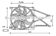 OL7603 Větrák, chlazení motoru AVA QUALITY COOLING