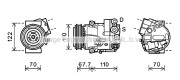 OLK608 Kompresor, klimatizace AVA QUALITY COOLING