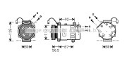 PEK036 Kompresor, klimatizace AVA QUALITY COOLING