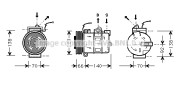 PRK040 Kompresor, klimatizace AVA QUALITY COOLING