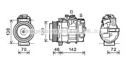 PRK074 Kompresor, klimatizace AVA QUALITY COOLING