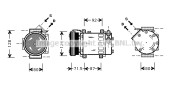 RTK281 Kompresor, klimatizace AVA QUALITY COOLING