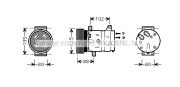 RTK367 Kompresor, klimatizace AVA QUALITY COOLING