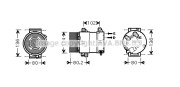 RTK381 Kompresor, klimatizace AVA QUALITY COOLING