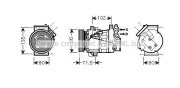 RTK393 Kompresor, klimatizace AVA QUALITY COOLING