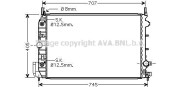 SB2064 Chladič, chlazení motoru AVA QUALITY COOLING