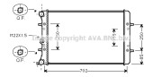 VNA2217 Chladič, chlazení motoru AVA QUALITY COOLING