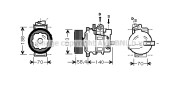 VNK265 Kompresor, klimatizace AVA QUALITY COOLING