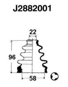 J2882001 NIPPARTS manżeta hnacieho hriadeľa - opravná sada J2882001 NIPPARTS