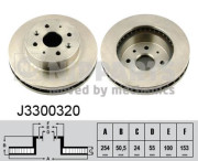 J3300320 Brzdový kotouč NIPPARTS