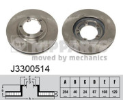 J3300514 Brzdový kotouč NIPPARTS