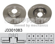 J3301083 Brzdový kotouč NIPPARTS