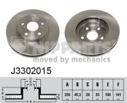 J3302015 Brzdový kotouč NIPPARTS