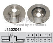 J3302048 Brzdový kotouč NIPPARTS