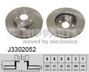 J3302052 NIPPARTS brzdový kotúč J3302052 NIPPARTS