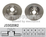 J3302082 Brzdový kotouč NIPPARTS