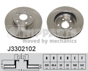 J3302102 Brzdový kotouč NIPPARTS