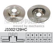 J3302129HC Brzdový kotouč NIPPARTS