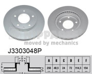 J3303048P Brzdový kotouč NIPPARTS